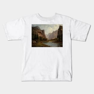 Gates of the Yosemite by Albert Bierstadt Kids T-Shirt